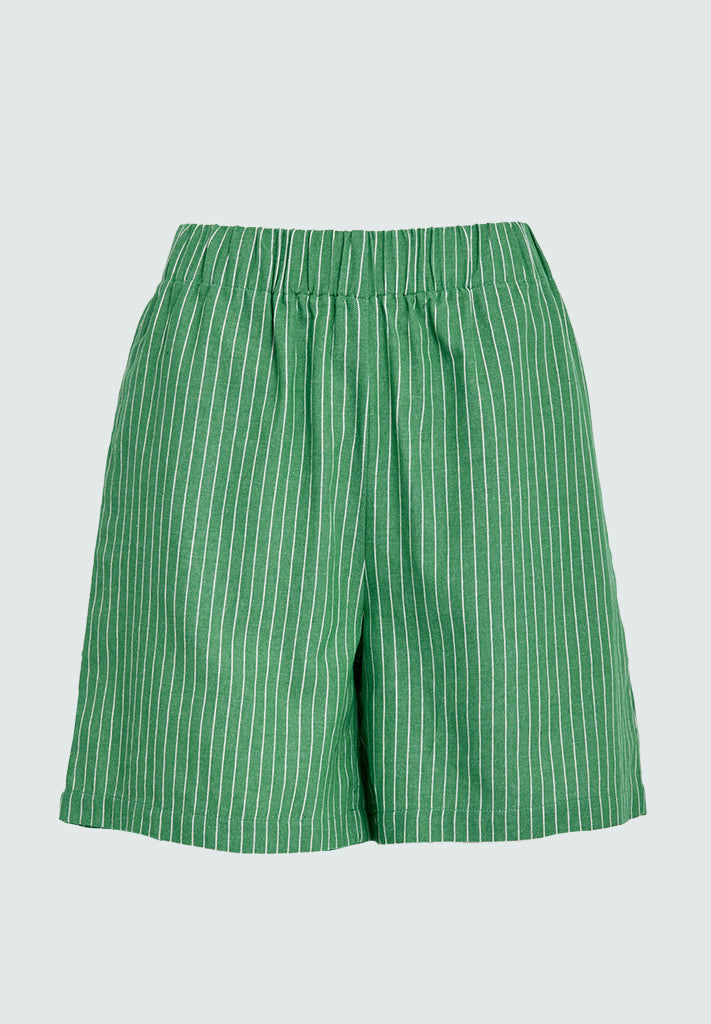 Desires DSEvita Striped Shorts Shorts 4419S Ming Green Stripe