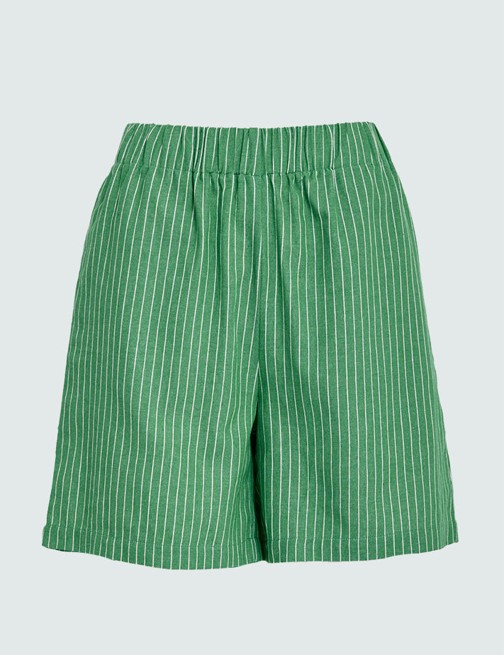 Desires DSEvita Striped Shorts Shorts 4419S Ming Green Stripe