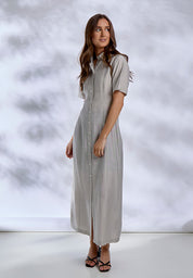 Desires DSFatma Maxi Shirt Dress Dress 1458S Brindle Taupe Stripe