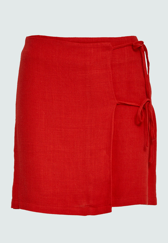 Desires DSFelicia Tie Short Skirt Skirt 4053 Bittersweet Red