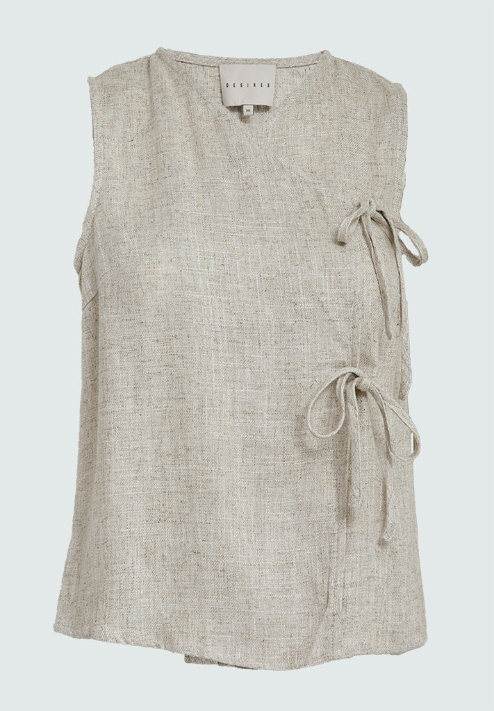 Desires DSFelicia Tie Top Top 2105M Feather Gray Melange