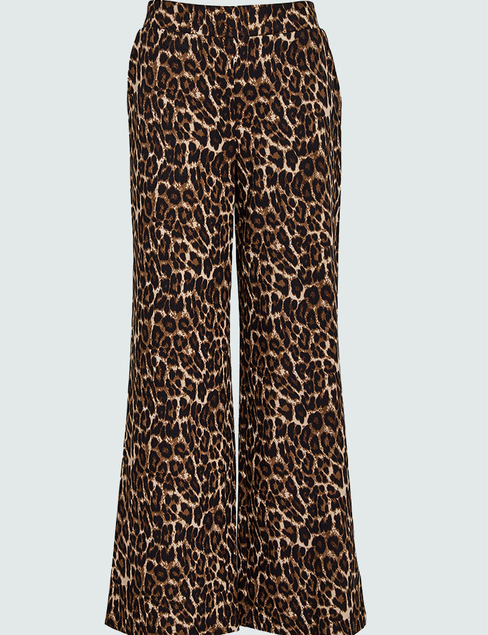 Desires DSFernanda Printed Mid Waisted Pant Pant 9168P Leopard Print