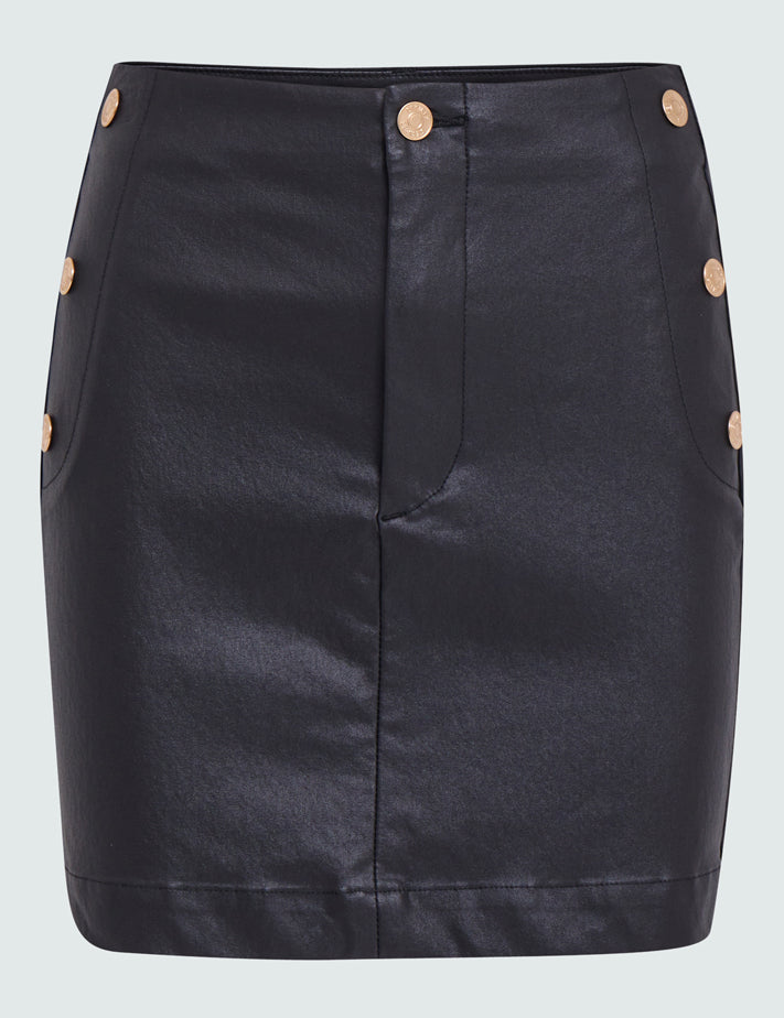 Desires DSFlorence Coated Skirt Skirt 9000 Black