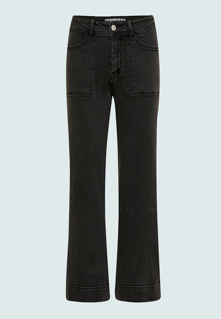 Desires DSFlorence HW Denim Pants FL Jeans 9005 BLACK WASHED
