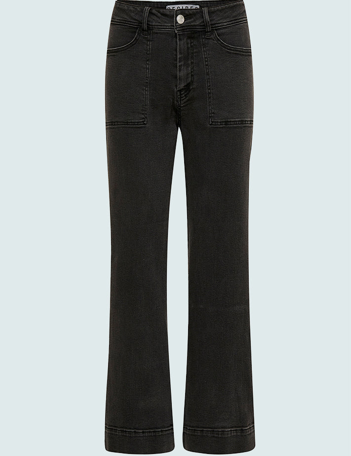 Desires DSFlorence HW Denim Pants FL Jeans 9005 BLACK WASHED