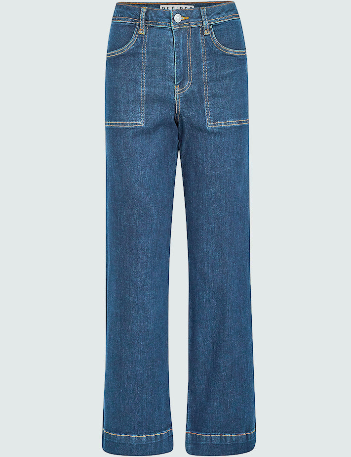 Desires DSFlorence HW Denim Pants FL Jeans 9620 Dark Blue