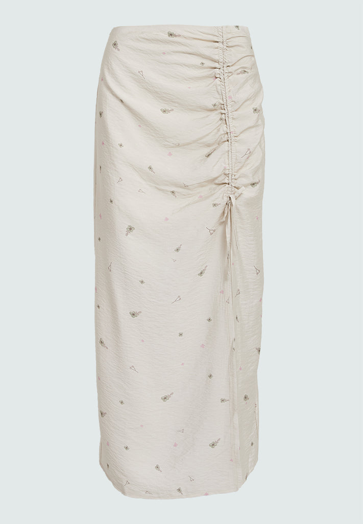 Desires DSGarnet Printed Maxi Skirt Skirt 0024P Buttercream Print