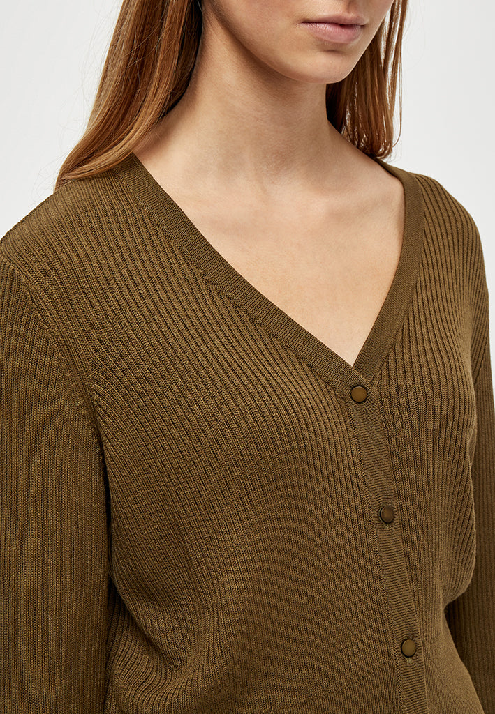 Desires DSGeisha Rib Cardigan Cardigans 3611 Military Olive