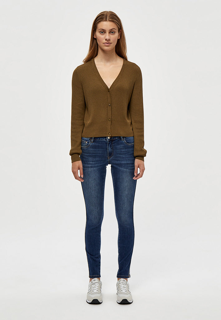 Desires DSGeisha Rib Cardigan Cardigans 3611 Military Olive