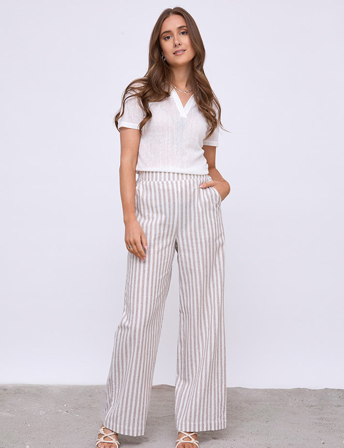 Desires DSGilda Pant Pant 6798S Burro Brown Stripe