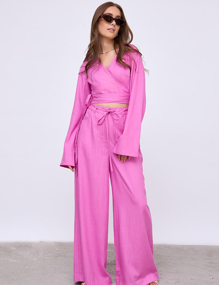 Desires DSGrace Wrap Blouse Blouse 7211 Super Pink