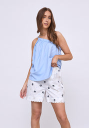 Desires DSGracie One Shoulder Top Top 2280 Chambray Blue
