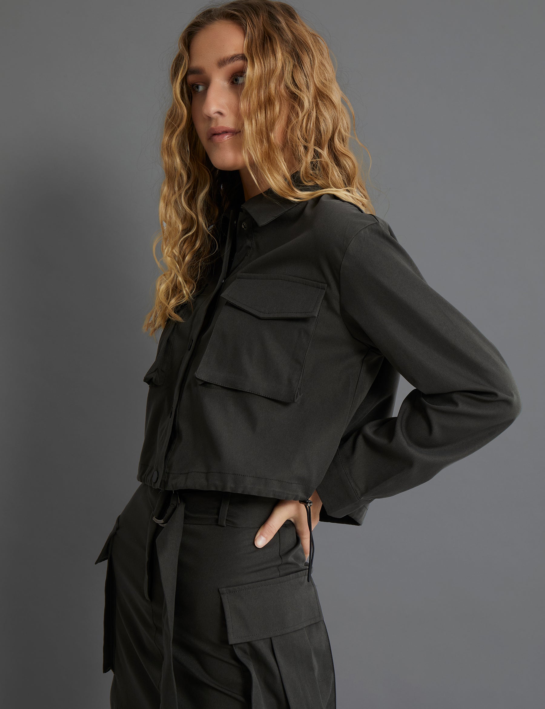 Desires DSKendra Cargo Shirt Shirt 2313 Folkstone Gray