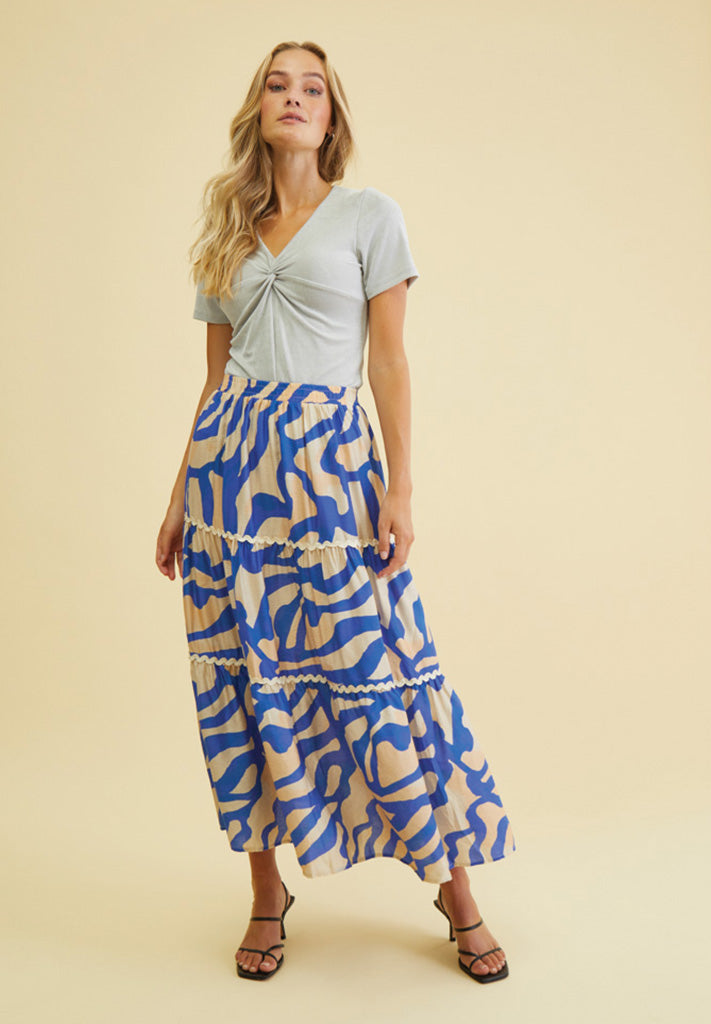 Desires DSLauren Maxi Skirt Skirt 0265P Sandshell Print