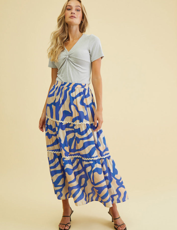 Desires DSLauren Maxi Skirt Skirt 0265P Sandshell Print