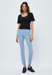 Desires DSLola Garment Dye MW Jeans 2272 Serenity Blue