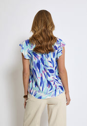 Desires DSMacie Blouse Blouse 1112P Angel Blue Print