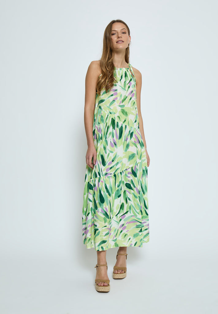 Desires DSMacie Halterneck Dress Dress 3206P Sap Green Print