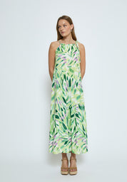 Desires DSMacie Halterneck Dress Dress 3206P Sap Green Print
