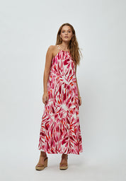 Desires DSMacie Halterneck Dress Dress 4914P Morning Glory Pink Print