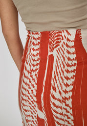 Desires DSMelanie HW Midi Skirt Skirt 6760P Red Clay Print