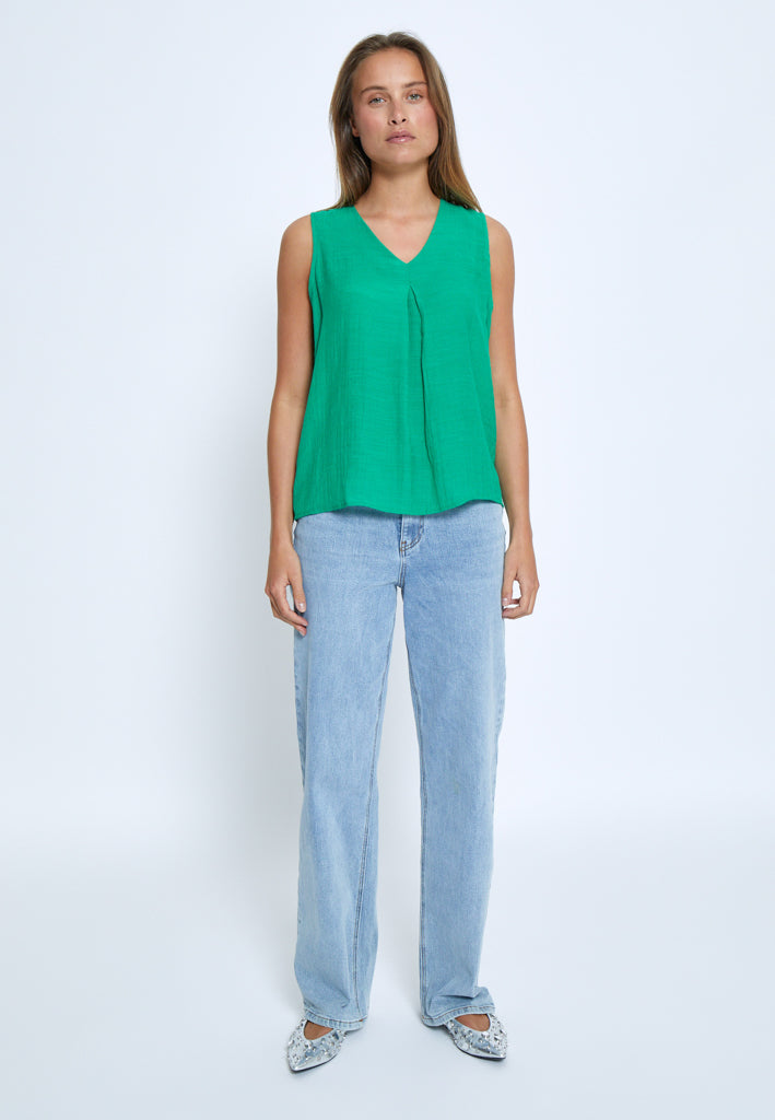 Desires DSMila V-Neck Top Top 4419 Ming Green