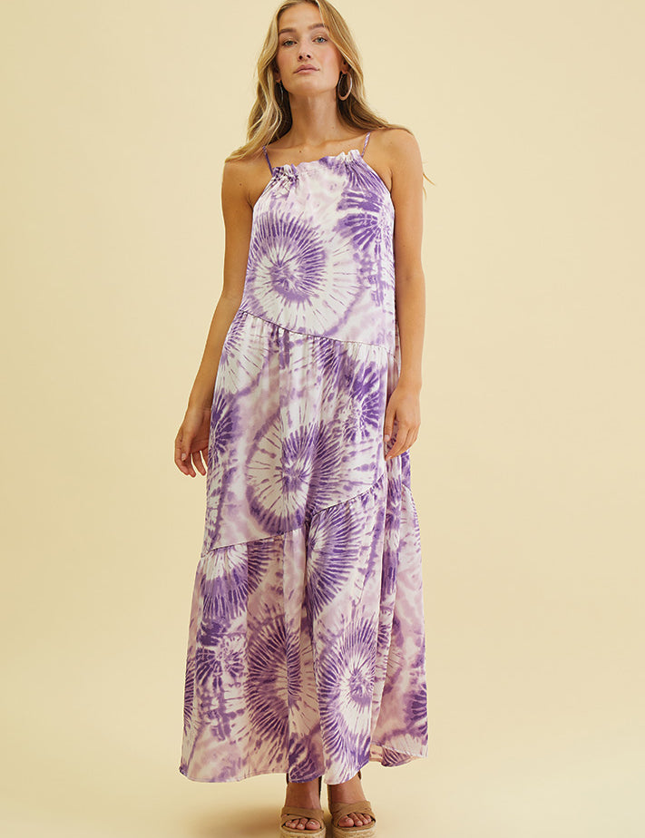 Desires DSNaomi Halterneck Dress Dress 7017P Hyacinth Print
