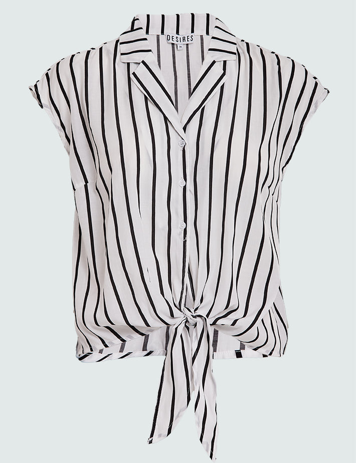 Desires DSNennica Sleeveless Shirt Shirt 9000S Black Stripe