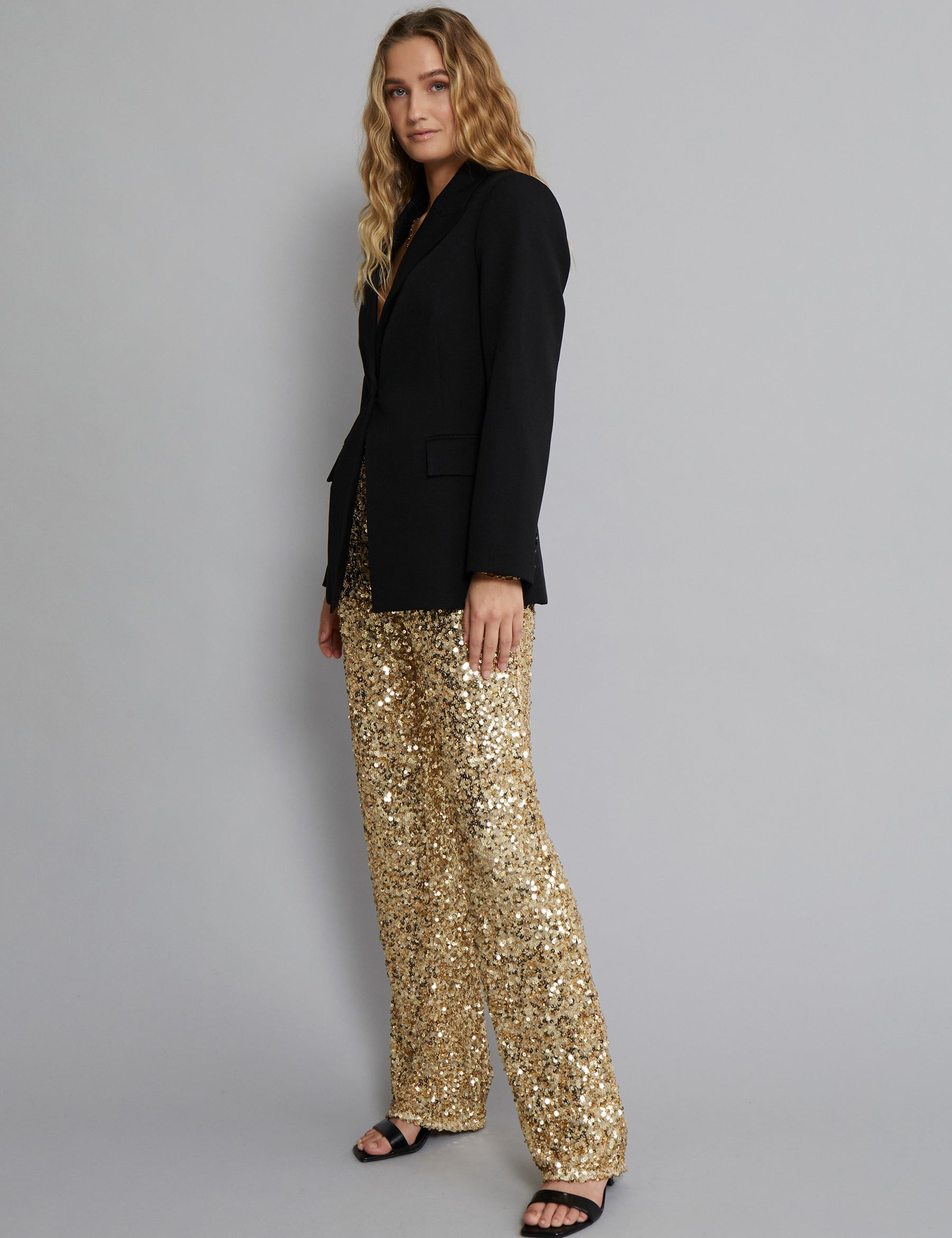 Desires DSRoselyn Sequin Pant Pant 4363 Safari Sand
