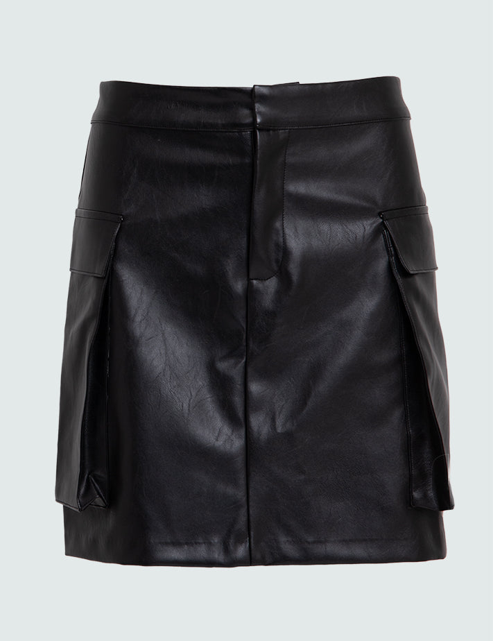Desires DSRuthia PU Skirt Skirt 9000 Black