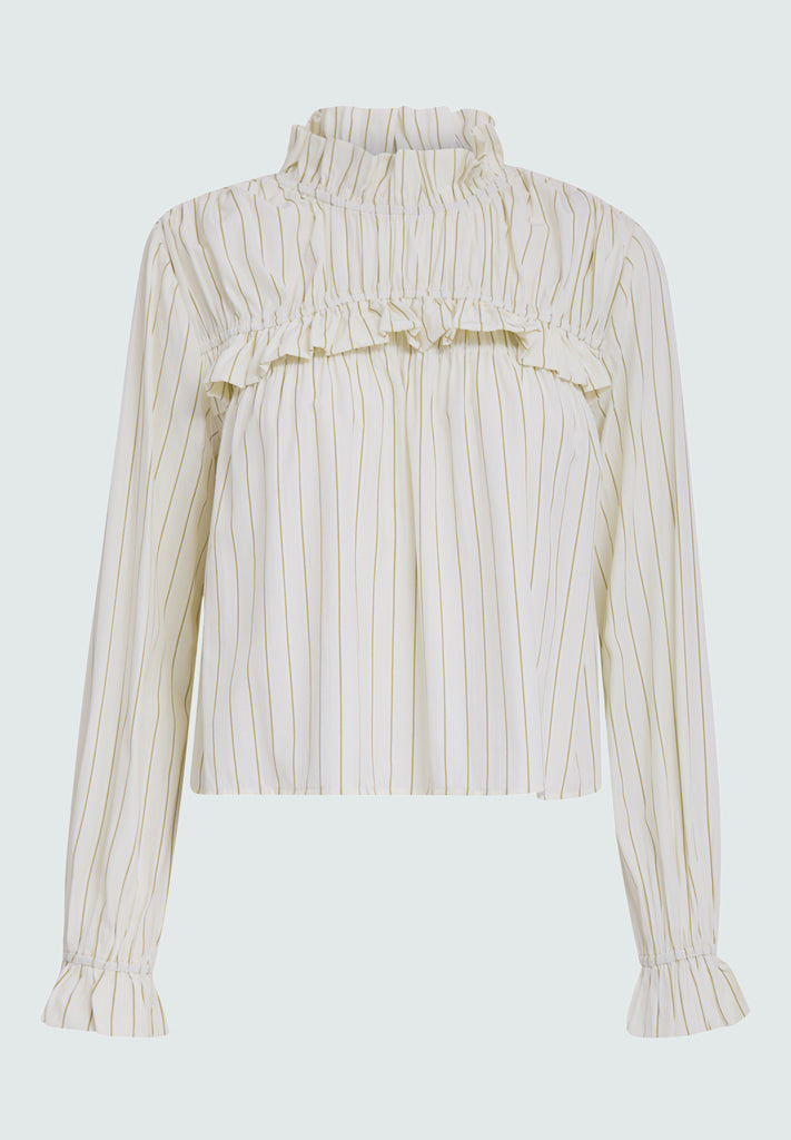 Desires DSSavanna Blouse Blouse 3039S Moss Green Stripe