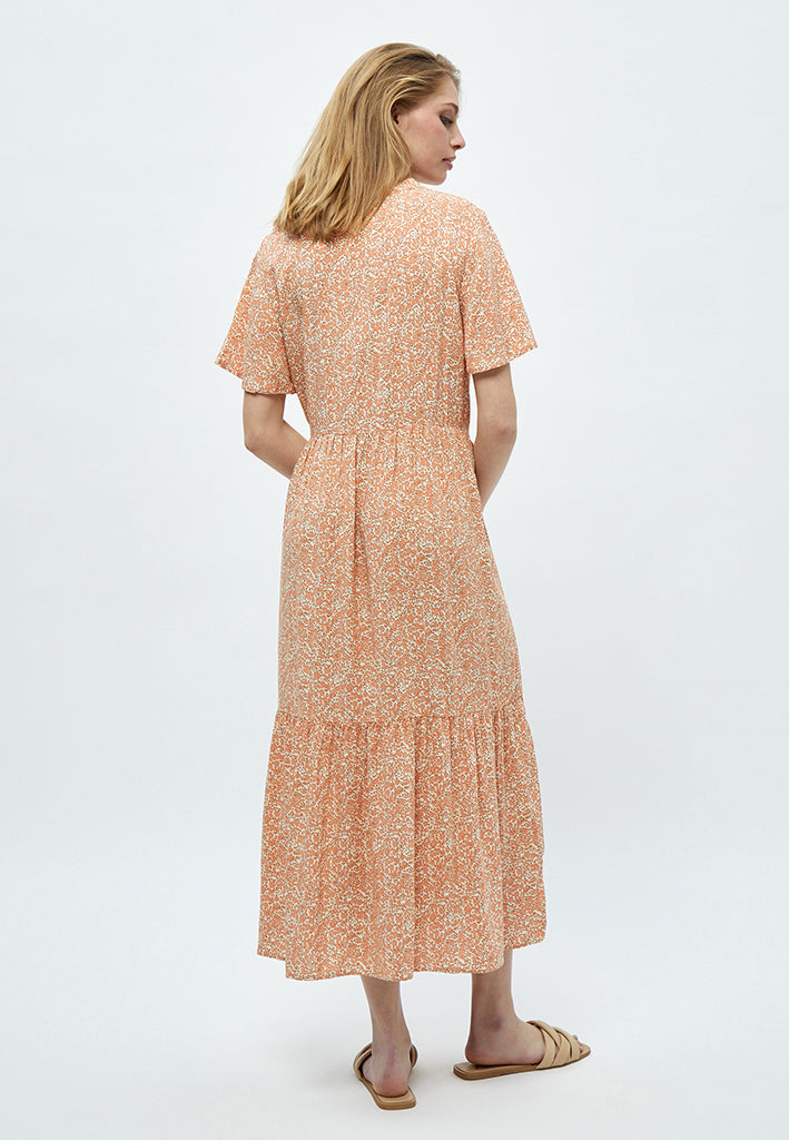 Peppercorn Daria Dress Dress 0510P Melon Peach Print