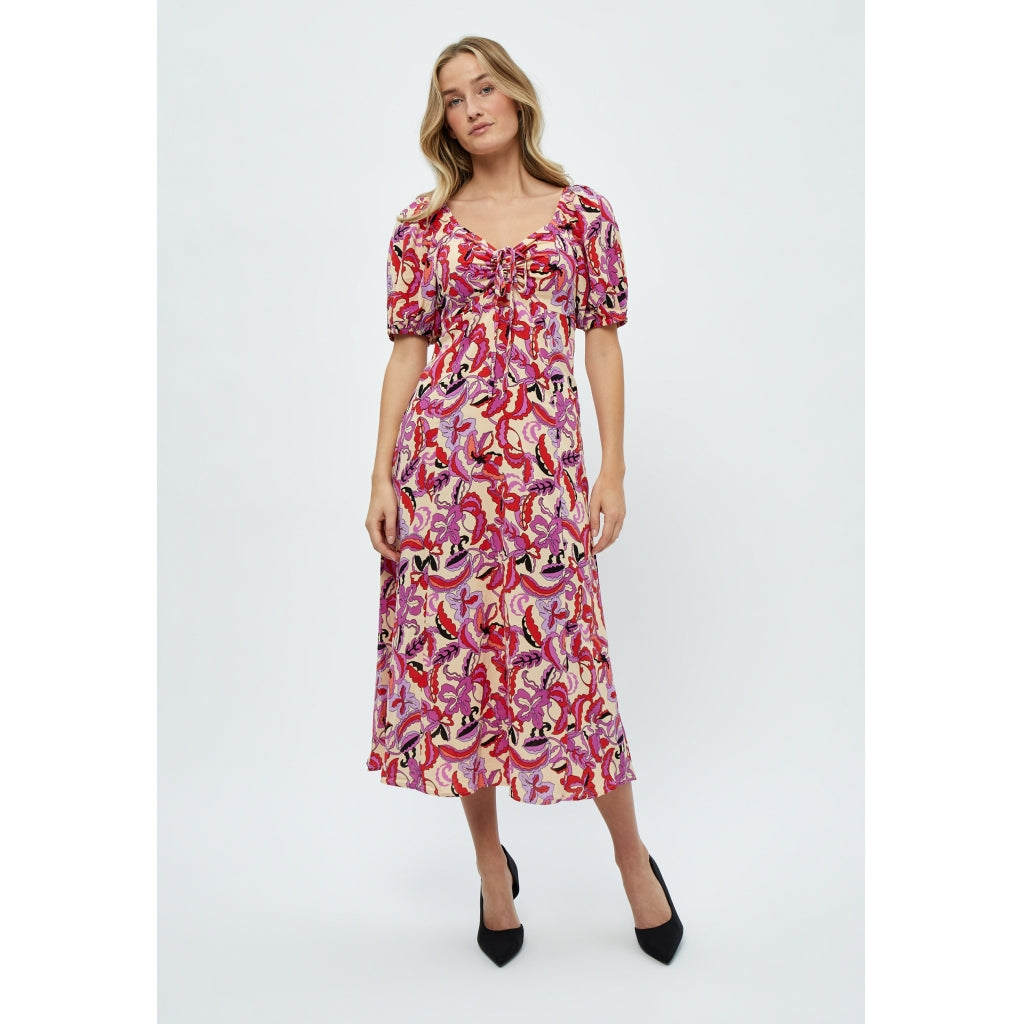 Desires Delilah Short Sleeve Midcalf Dress Dress 0011P Gardenia Print