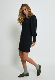 Peppercorn Dicette Puff Sweat Dress 9000 Black
