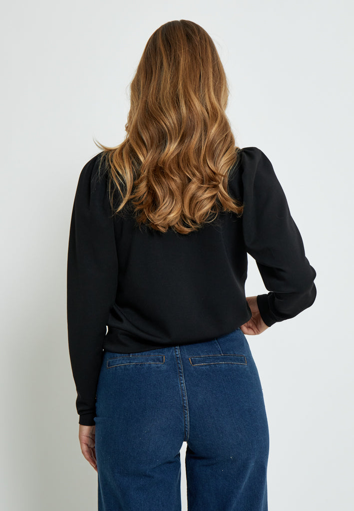 Peppercorn Dicette Puff Sweat Sweatshirt 9000 Black