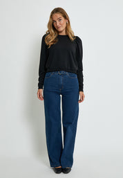 Peppercorn Dicette Puff Sweat Sweatshirt 9000 Black