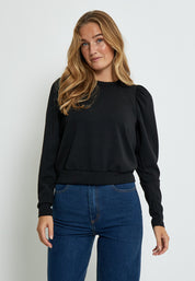 Peppercorn Dicette Puff Sweat Sweatshirt 9000 Black