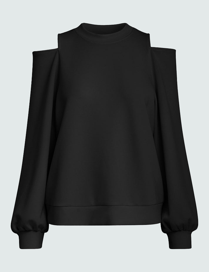 Peppercorn Dicette Puff Sweat Sweatshirt 9000 Black