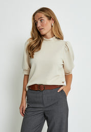 Peppercorn Dicette Puff Sweat Sweatshirt 0265 Sandshell