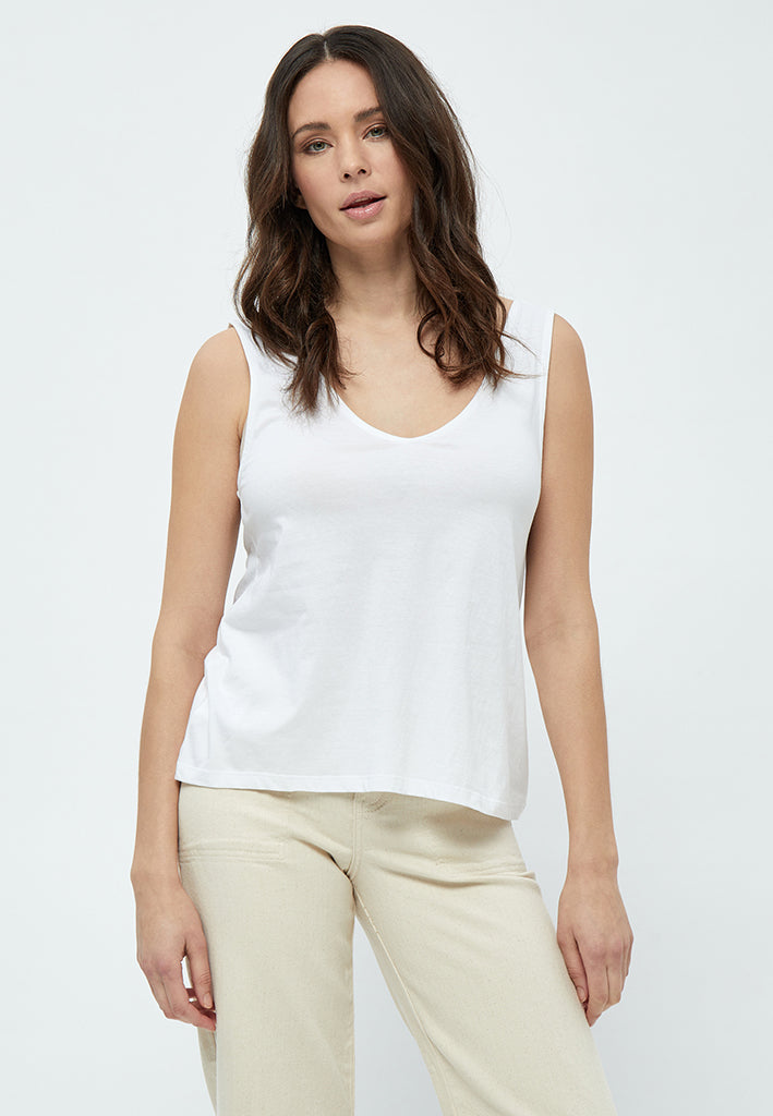 Desires Dina GOTS Sleeveless Top T-Shirt 0001 White