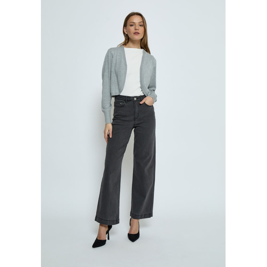 Peppercorn Dina Knit Bolero Cardigans 112M Light Grey Melange