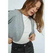 Peppercorn Dina Knit Bolero Cardigans 112M Light Grey Melange