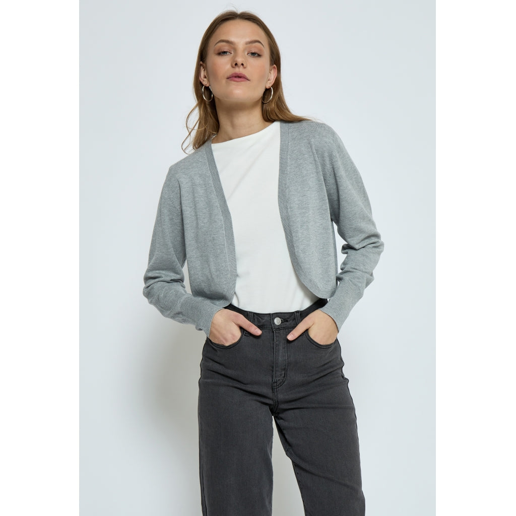 Peppercorn Dina Knit Bolero Cardigans 112M Light Grey Melange