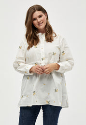 Peppercorn Dixie Shirt Curve Shirt 0001P White Print