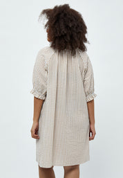 Peppercorn Elaine Dress Curve Dress 0273S Warm Sand Stripe