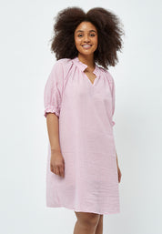 Peppercorn Elaine Dress Curve Dress 6013S Pink Lemonade Stripe