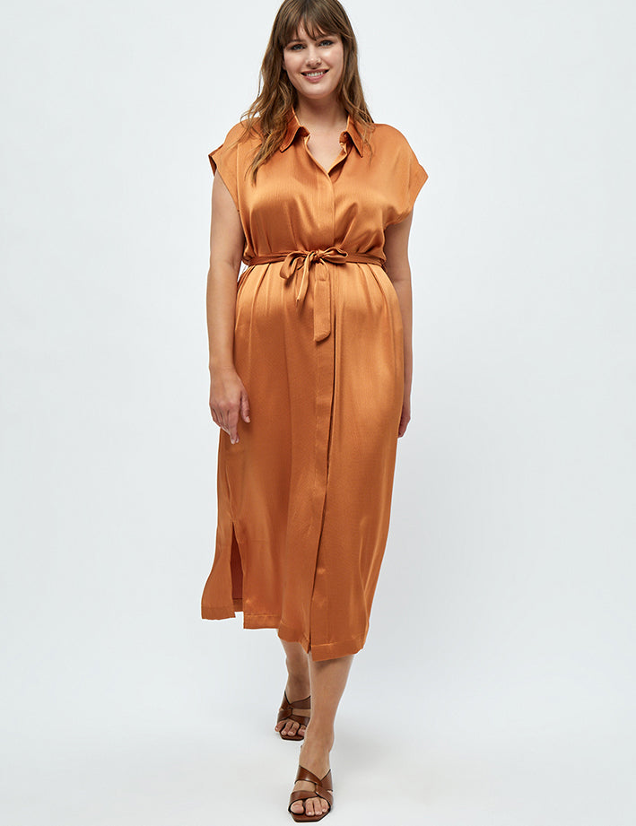 Peppercorn Elotta Dress Curve Dress 5944 Ermine Brown