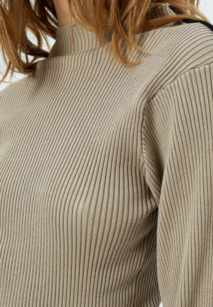 Desires Elouise Long Sleeve Knit Pullover Pullover 0021S Cobbelstone Stripe