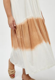 Peppercorn Ember Dress Curve Dress 0273S Warm Sand Stripe