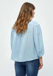 Peppercorn Emma 3/4 Sleeve Blouse Curve Blouse 1025 Skyblue